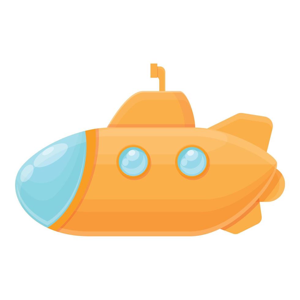 ícone submarino de periscópio, estilo cartoon vetor