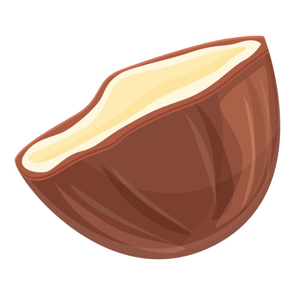 ícone de coco, estilo cartoon vetor