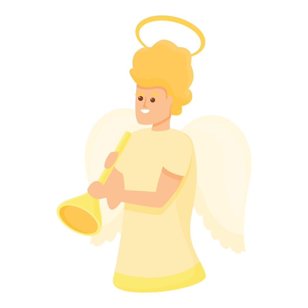 ícone de anjo da música, estilo cartoon vetor