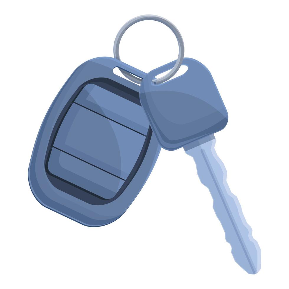 vetor de desenhos animados de ícone de seguro de chave de alarme de carro. veículo automotor