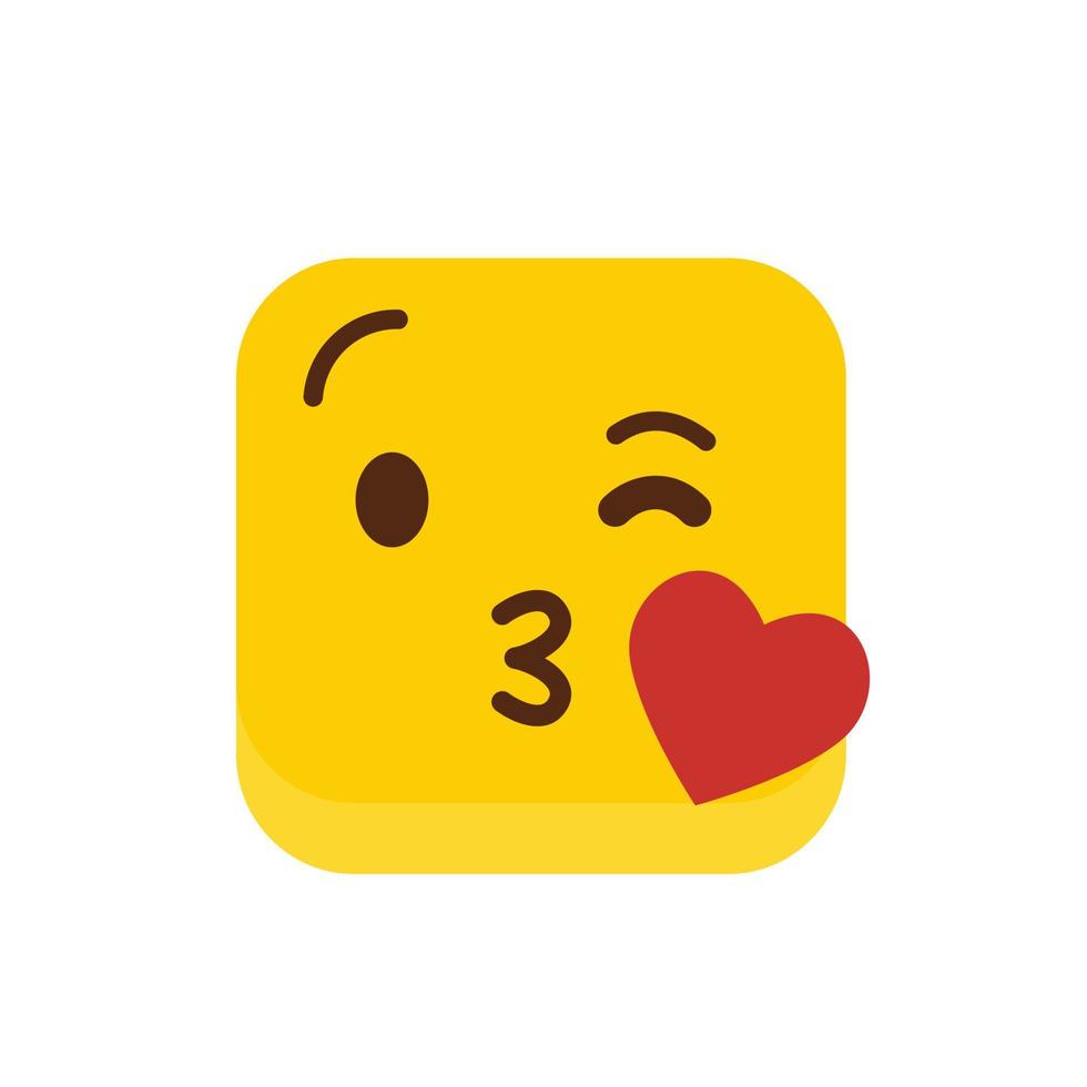 vetor de design de ícone de emoji de amor