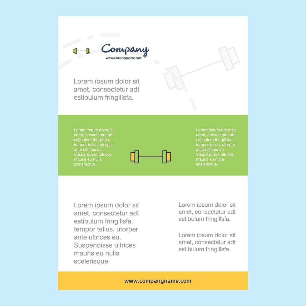 layout de modelo para perfil de empresa de haste de ginástica apresentações de relatório anual folheto folheto fundo vetorial vetor