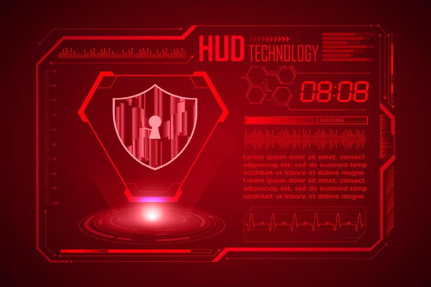 fundo de tela de tecnologia hud moderna vetor