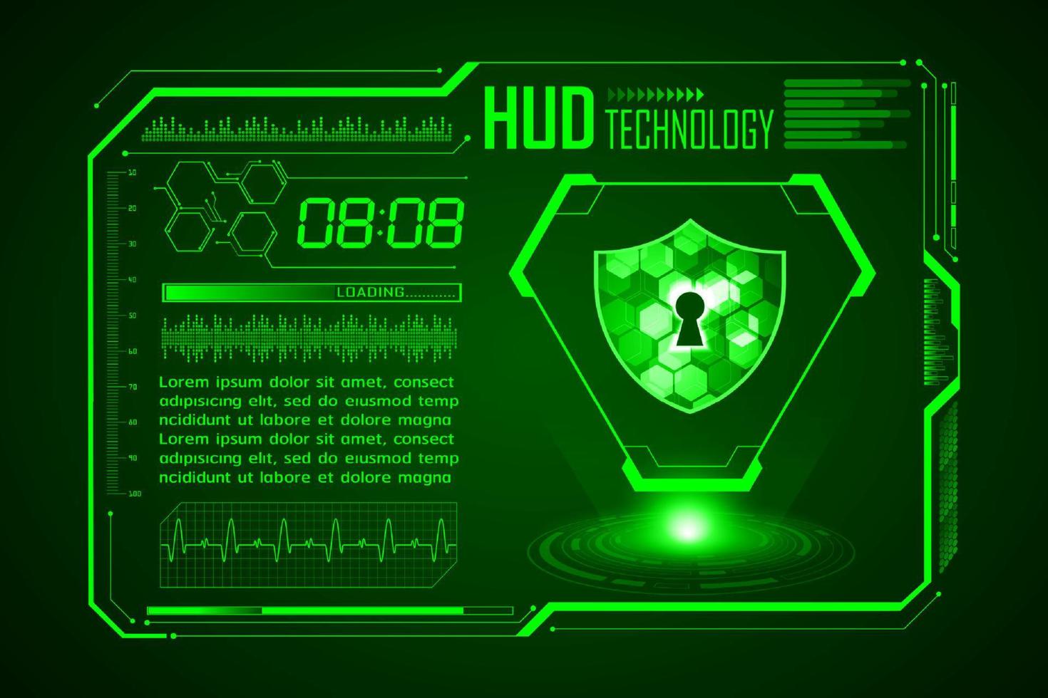 fundo de tela de tecnologia hud moderna vetor