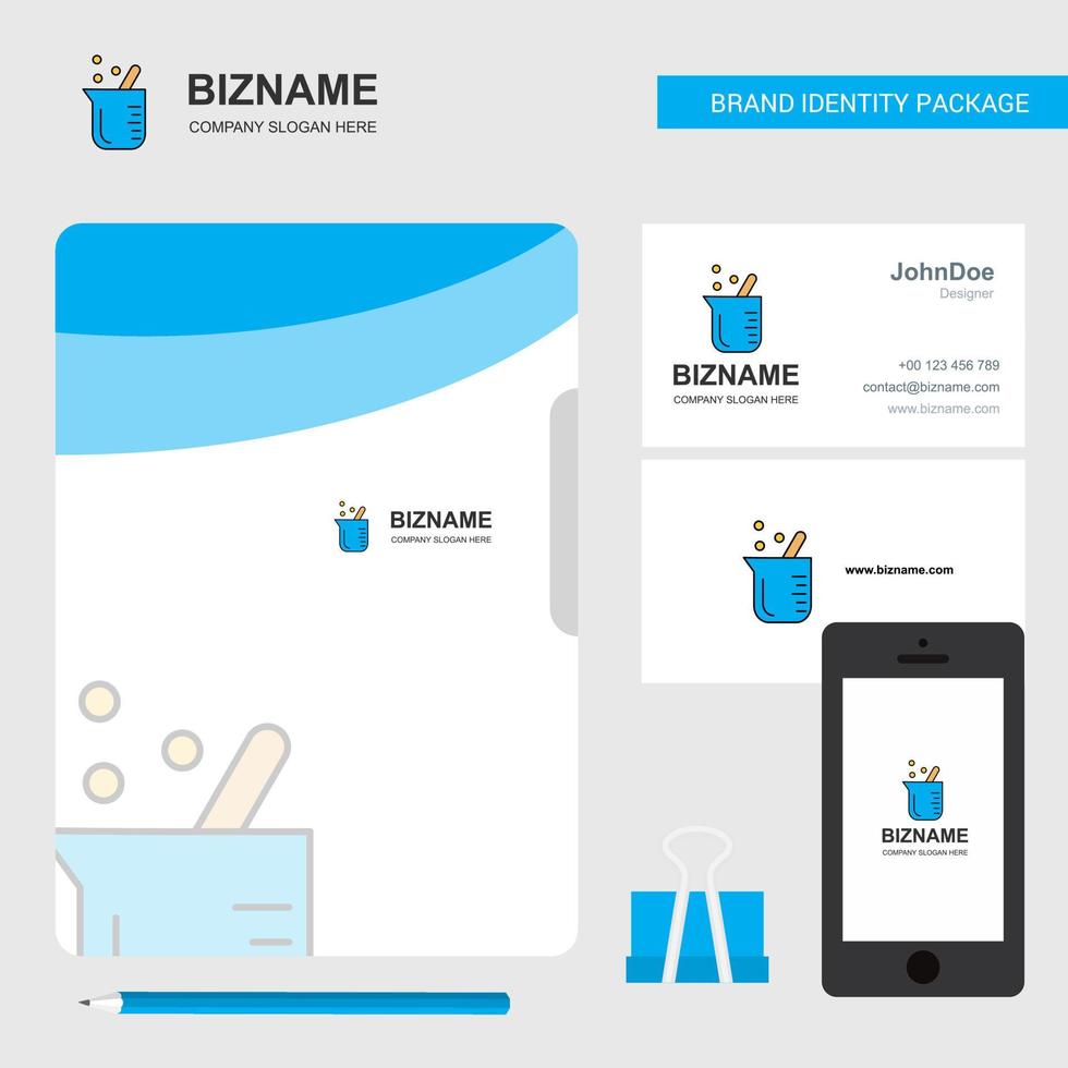 capa de arquivo de logotipo de negócios de copo cartão de visita e ilustração vetorial de design de aplicativo móvel vetor