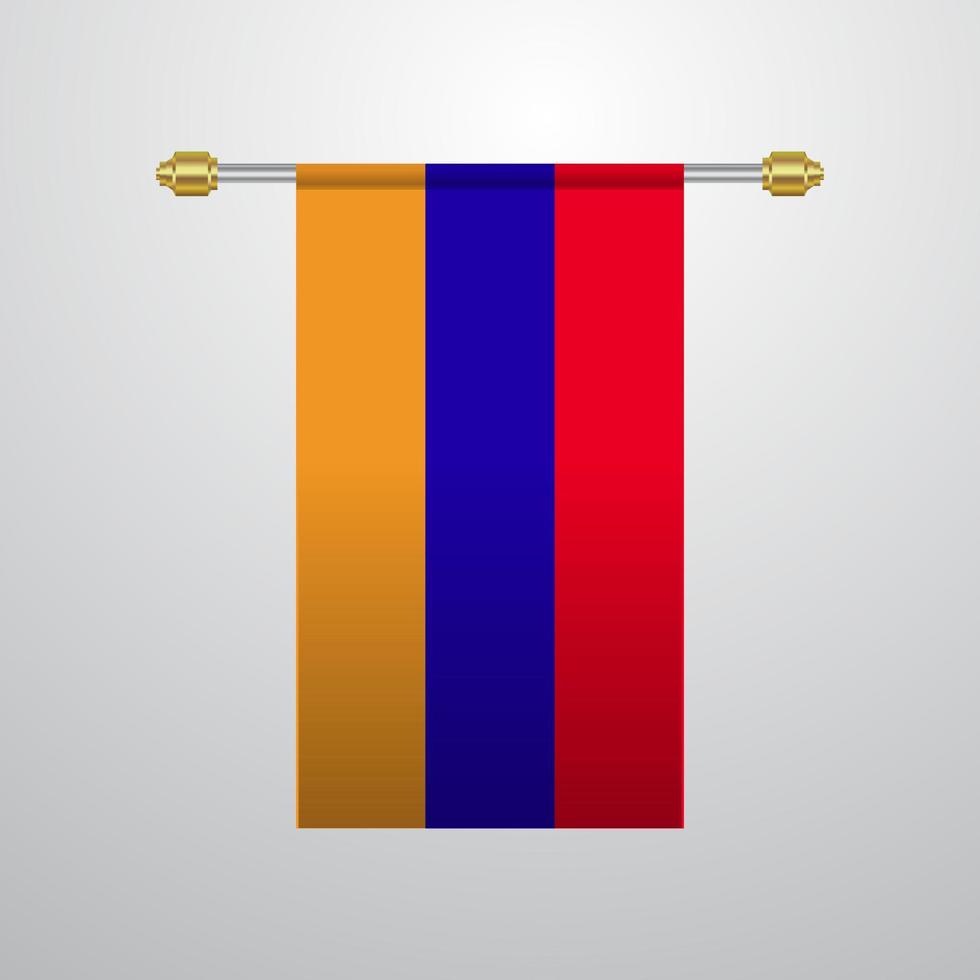 Armênia pendurando bandeira vetor