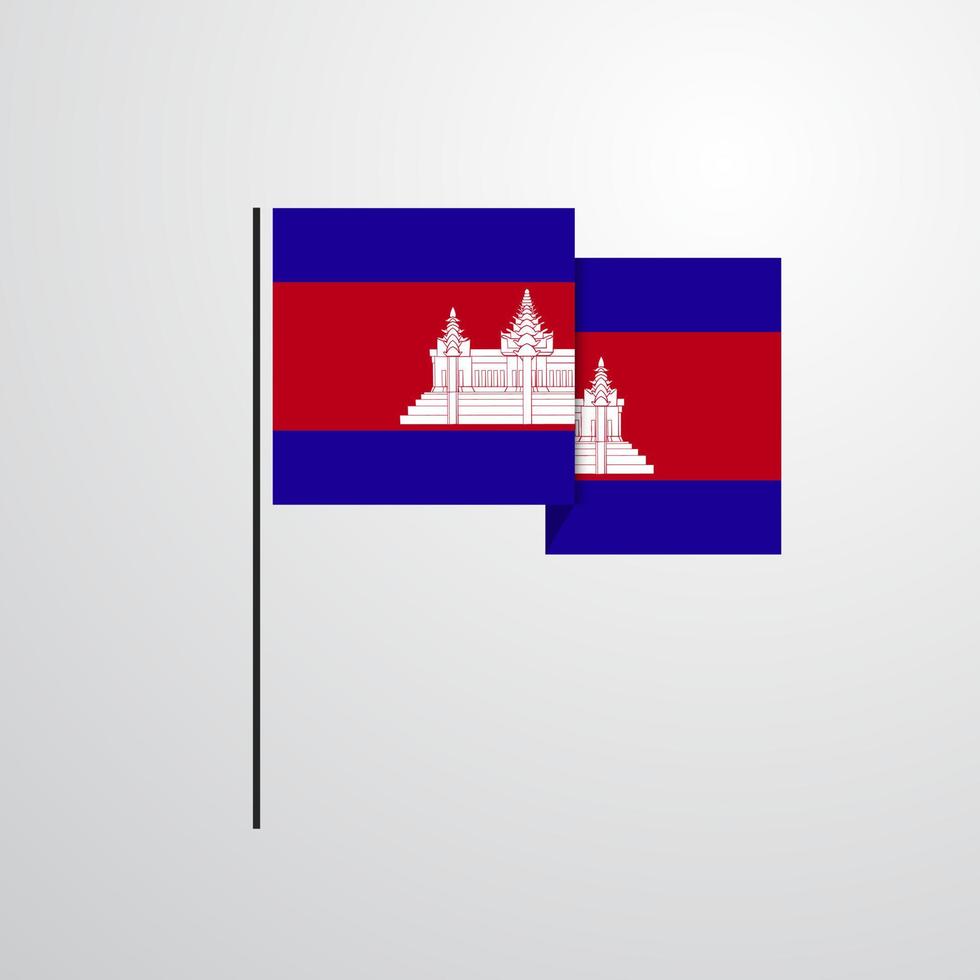 vetor de design de bandeira do Camboja