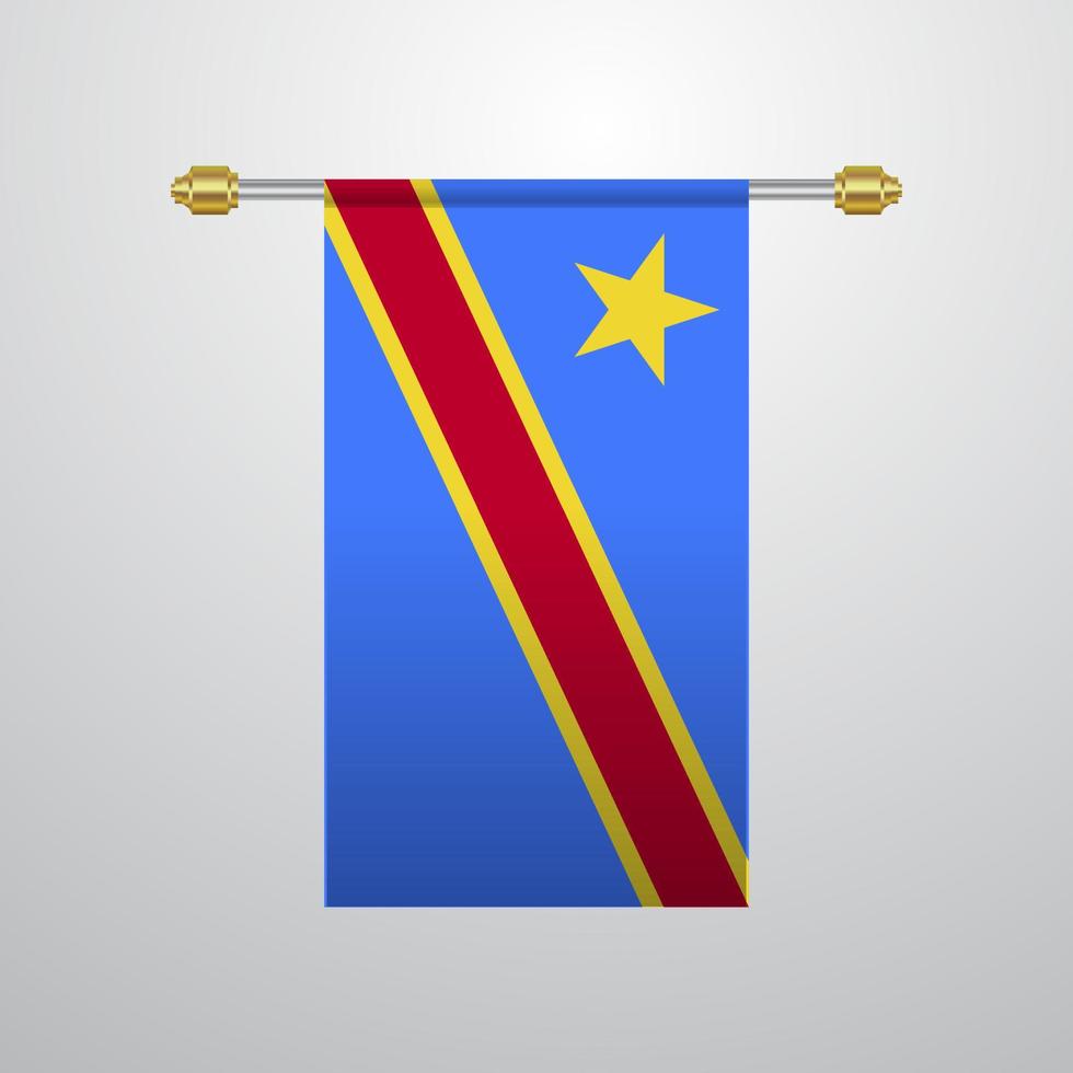 Comores pendurando bandeira vetor