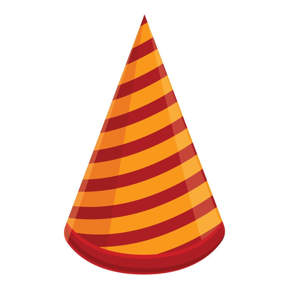 ícone de cone de aniversário, estilo cartoon vetor