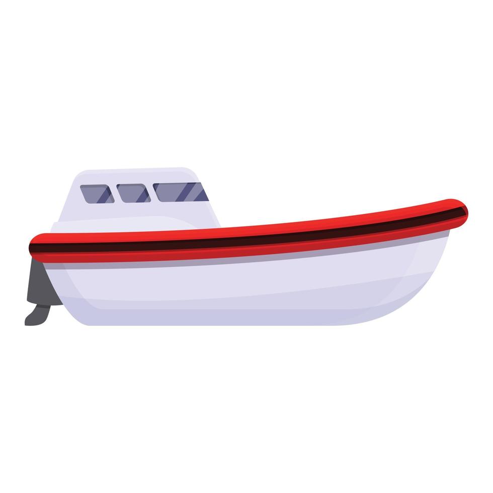 ícone de barco de resgate de lesões, estilo cartoon vetor