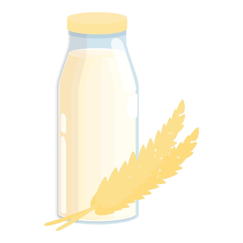 vetor de desenhos animados de ícone de leite de trigo. bebida vegetal