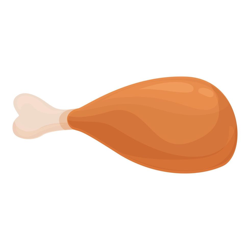 vetor de desenho de ícone de perna de frango. comida de carne