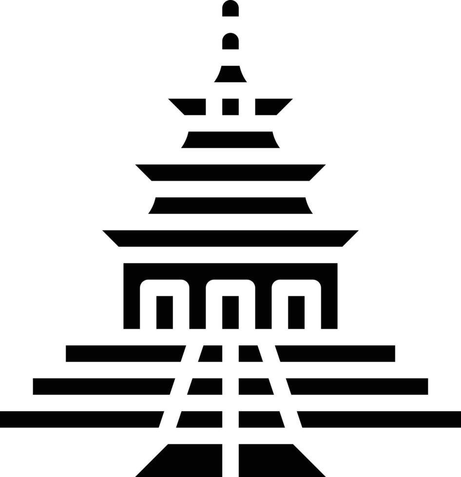 templo do céu viagem religiosa chinesa - ícone sólido vetor