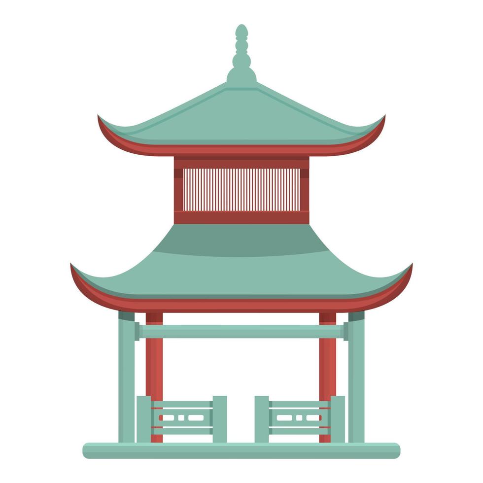 vetor de desenhos animados de ícone de portão de pagode. prédio da china