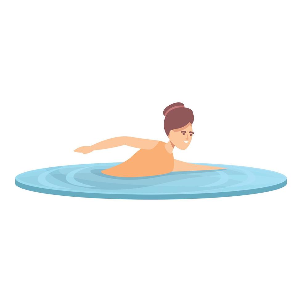 vetor de desenho de ícone de natação sincronizada. nadador esportivo