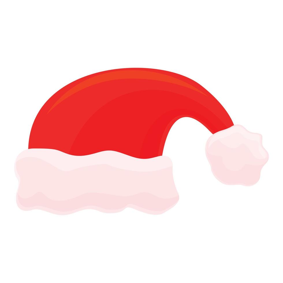 ícone de doces de natal de chapéu, estilo cartoon vetor
