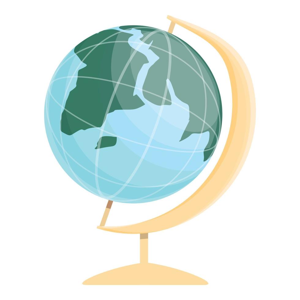 vetor de desenhos animados do ícone do globo escolar. mundo terra