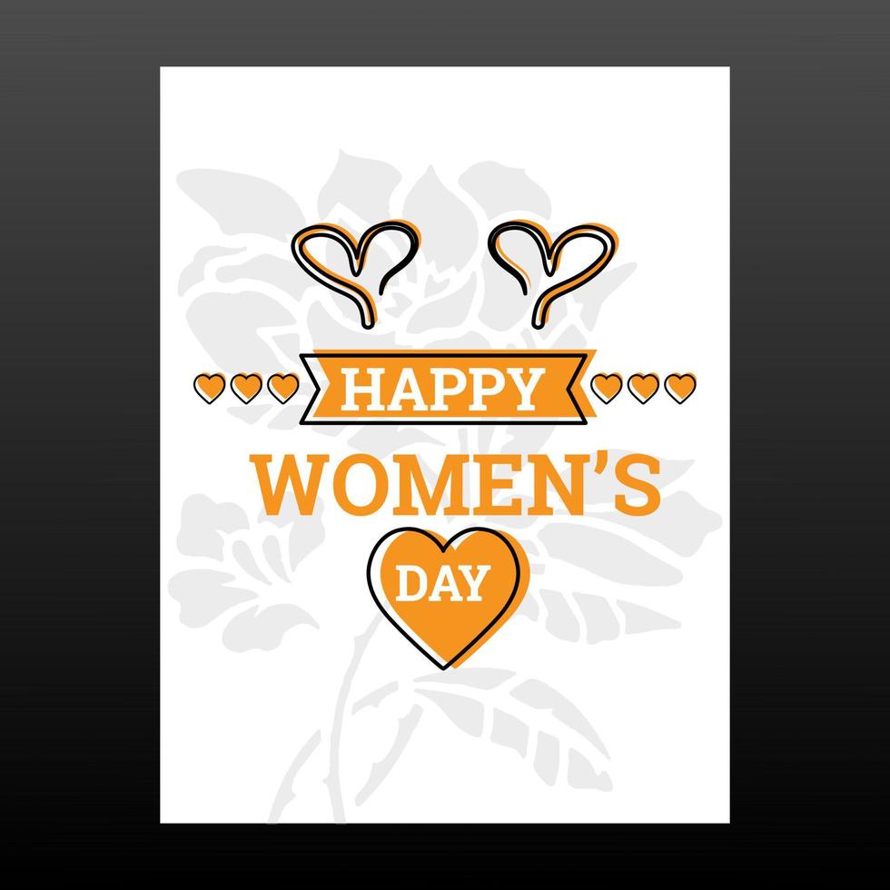 design de vetor de logotipo de 8 de março com fundo de dia internacional da mulher
