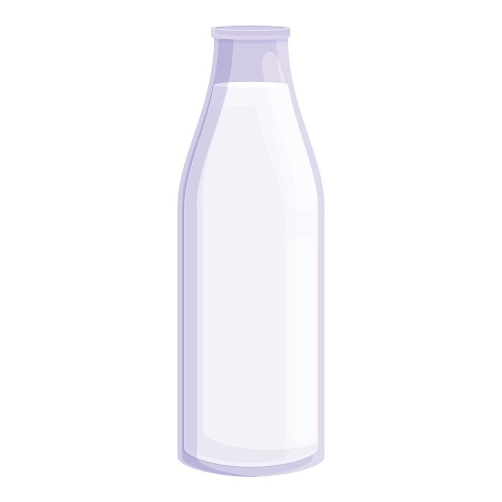 ícone de garrafa de leite alimentar, estilo cartoon vetor