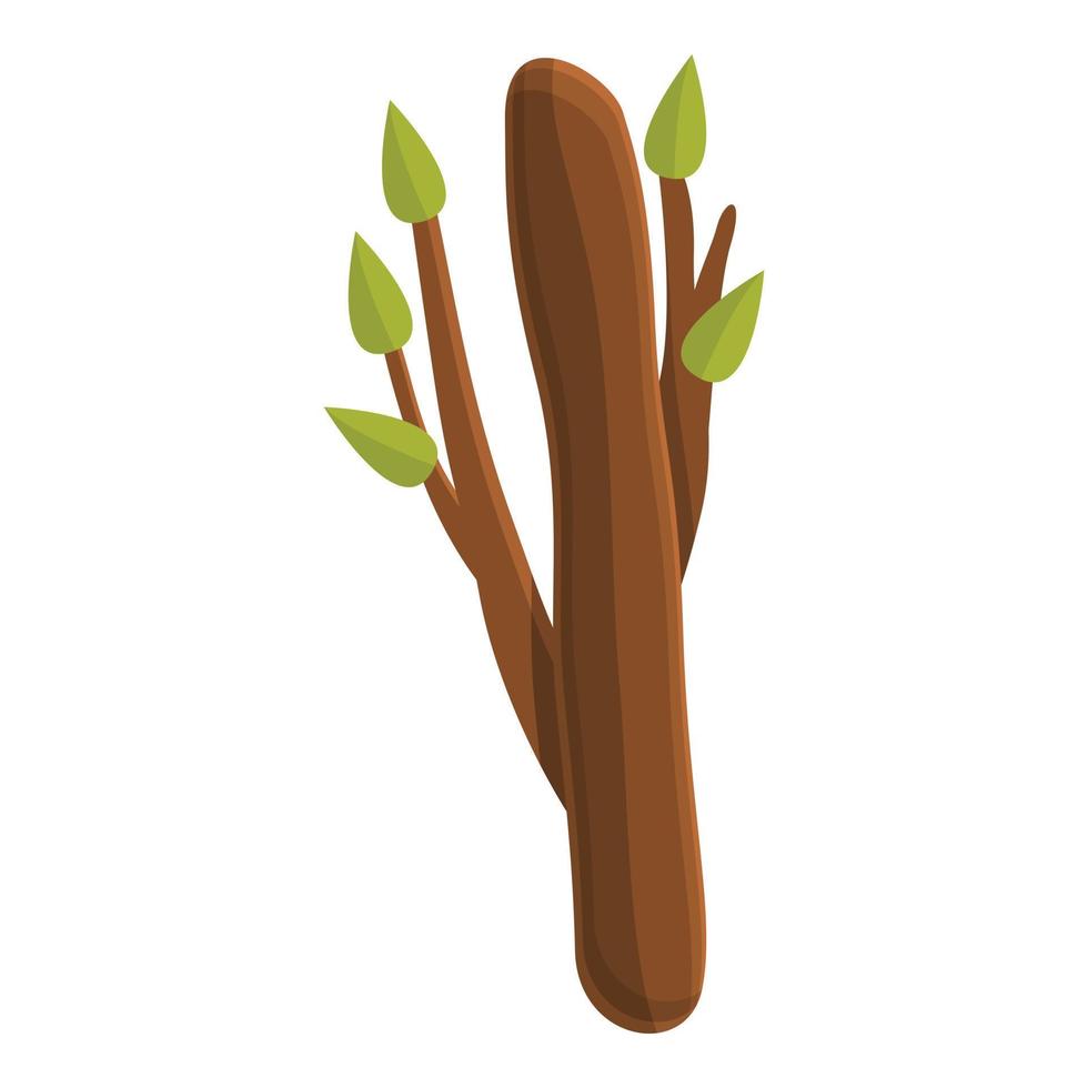ícone de tronco de árvore de lenha, estilo cartoon vetor