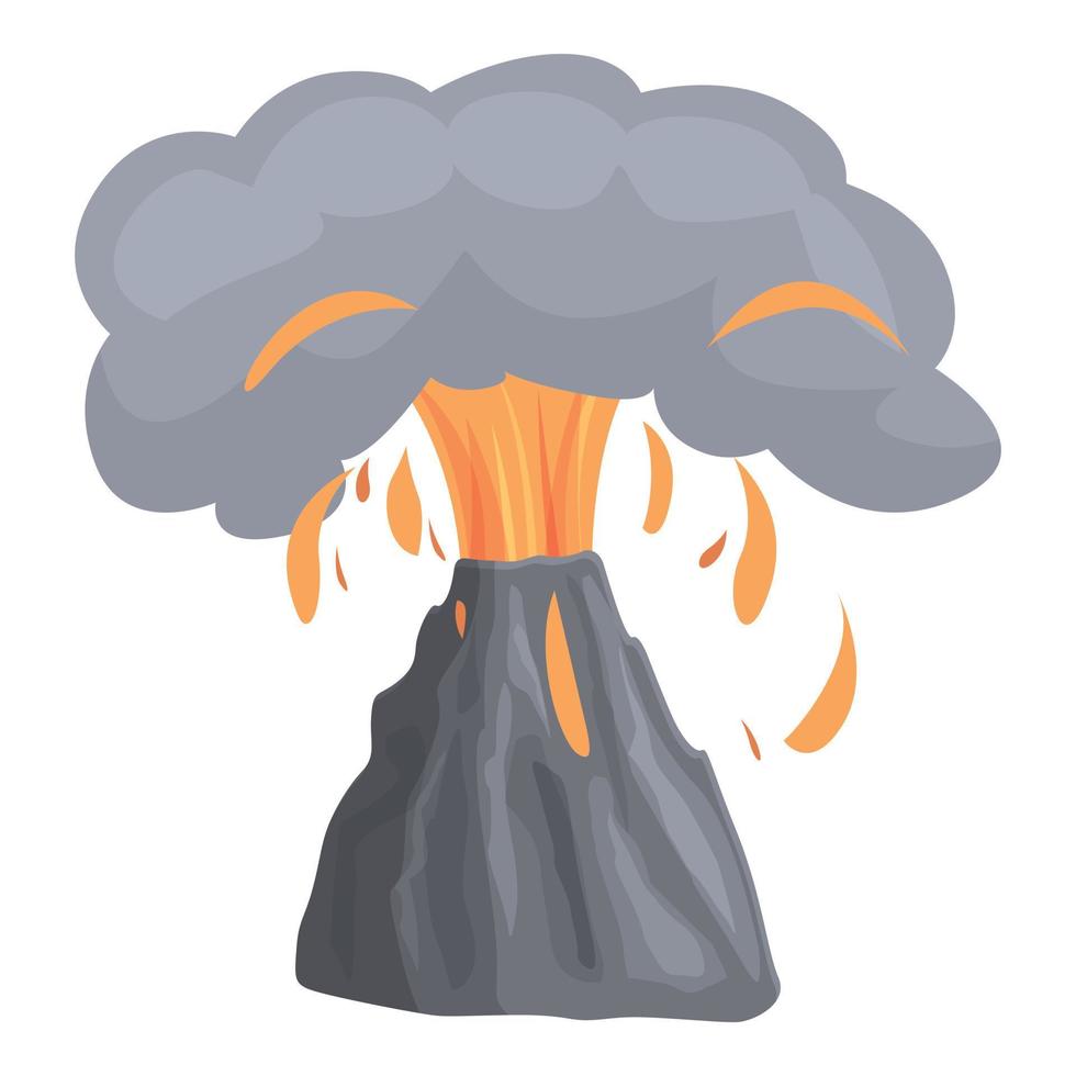 vetor de desenhos animados do ícone do vulcão geologia. erupção vulcânica