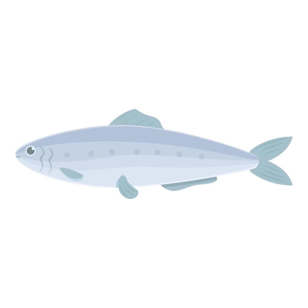 vetor de desenho de ícone de sardinha atlântica. comida do oceano
