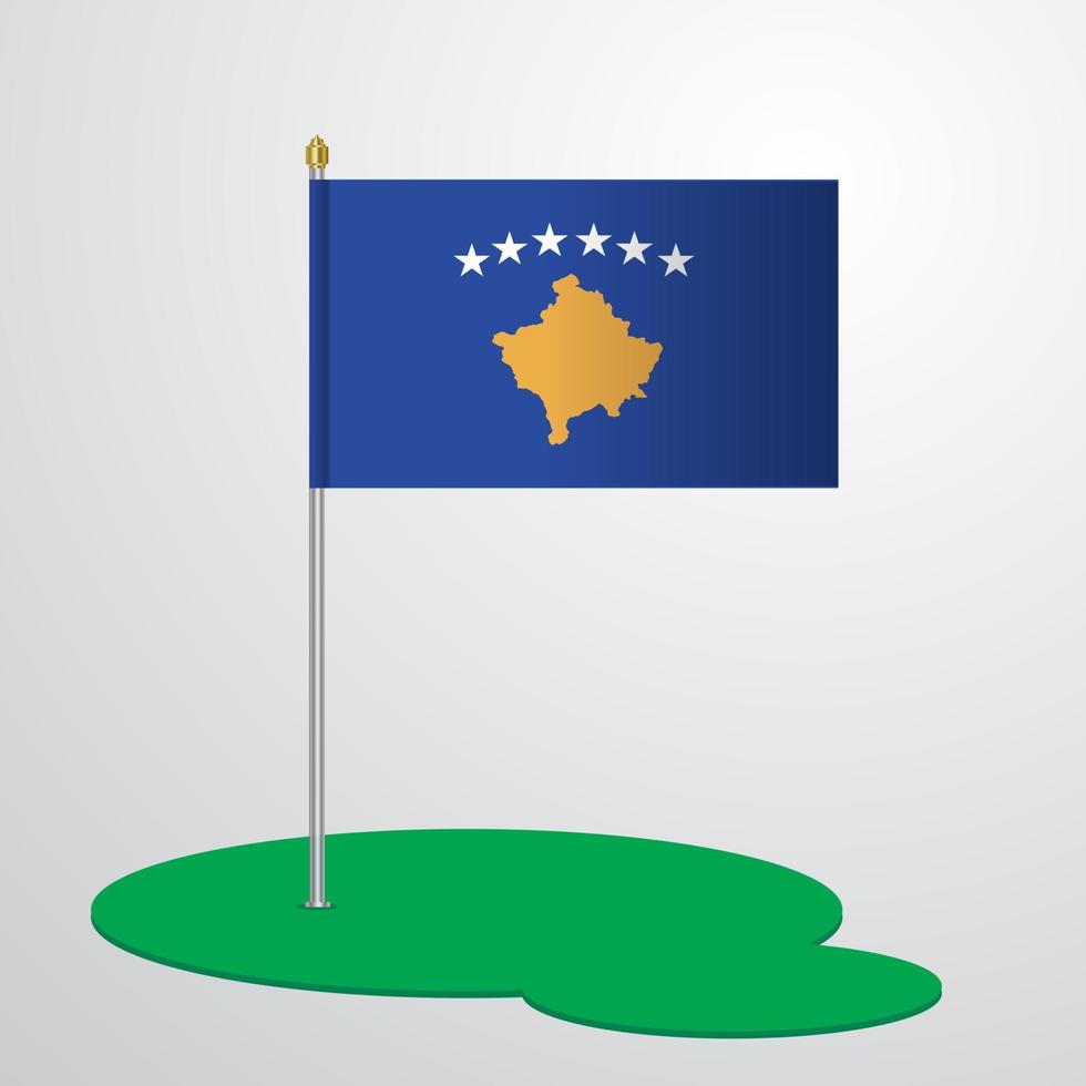 mastro de bandeira do kosovo vetor