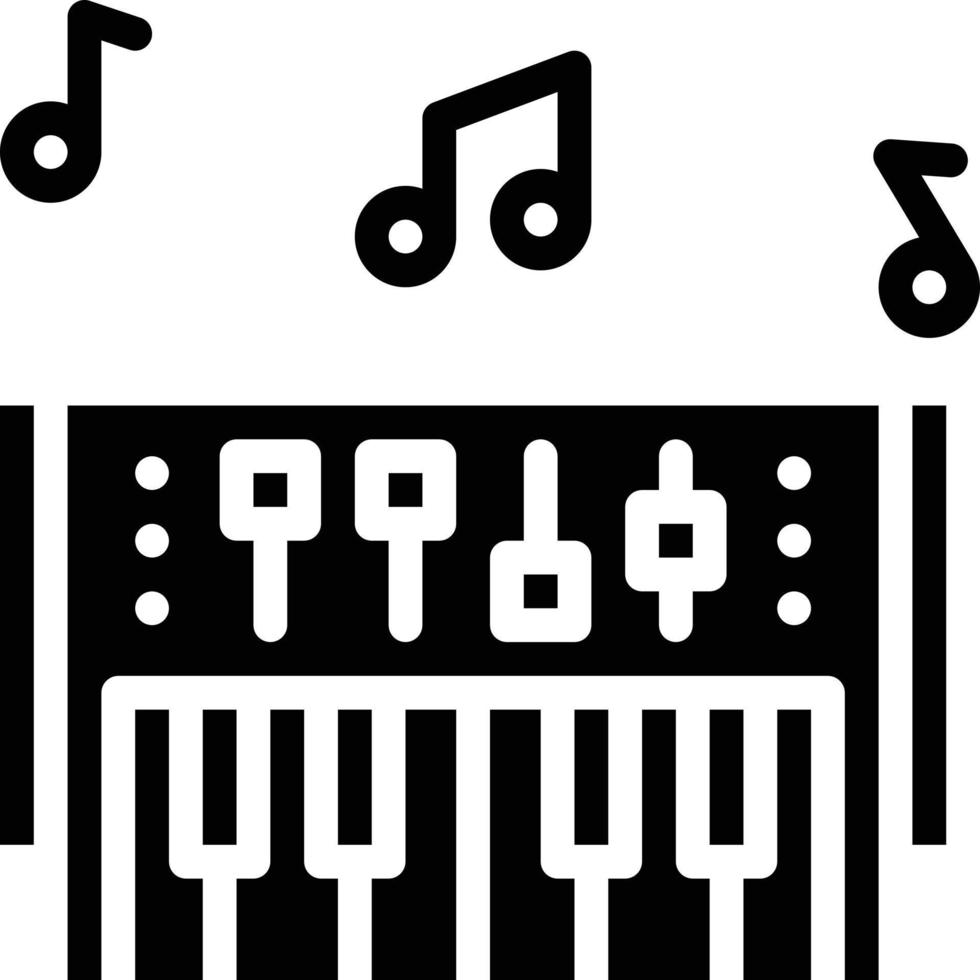 entretenimento de teclado de música de instrumento electone - ícone sólido vetor