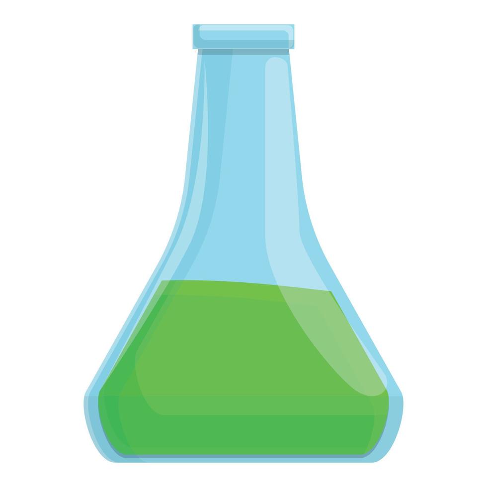 ícone de frasco químico, estilo cartoon vetor