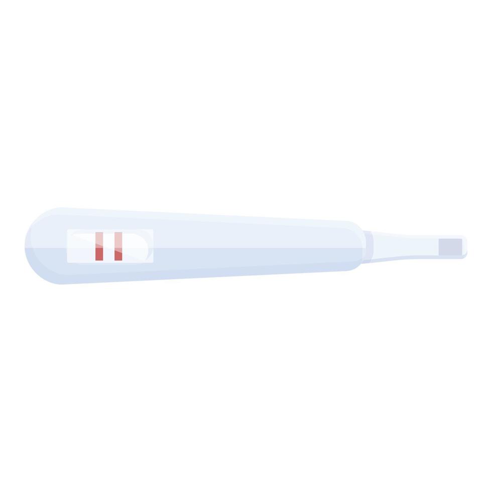 vetor de desenhos animados do ícone de teste de grávida hcg. resultado positivo