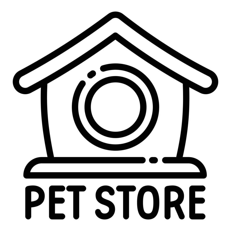 logotipo da casa da loja de animais, estilo de estrutura de tópicos vetor