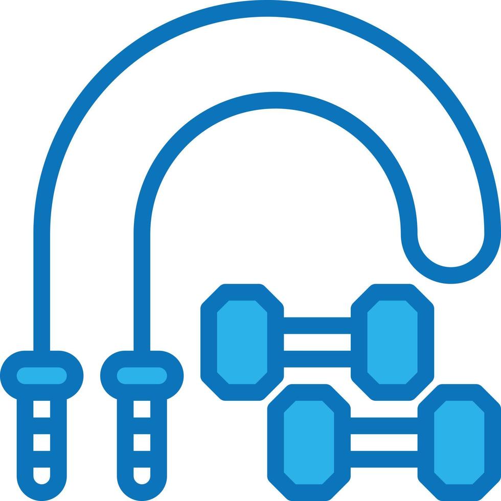 exercício dieta nutrição aptidão haltere - ícone azul vetor