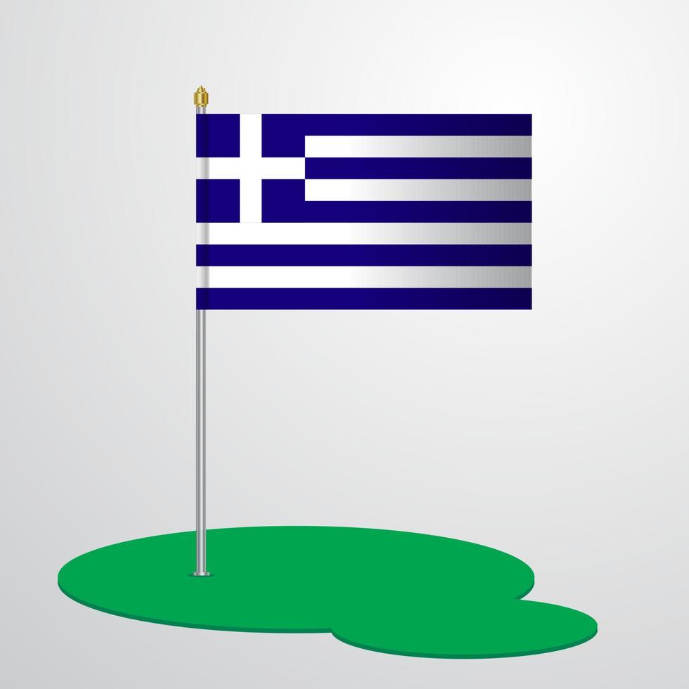 mastro da bandeira da grécia vetor
