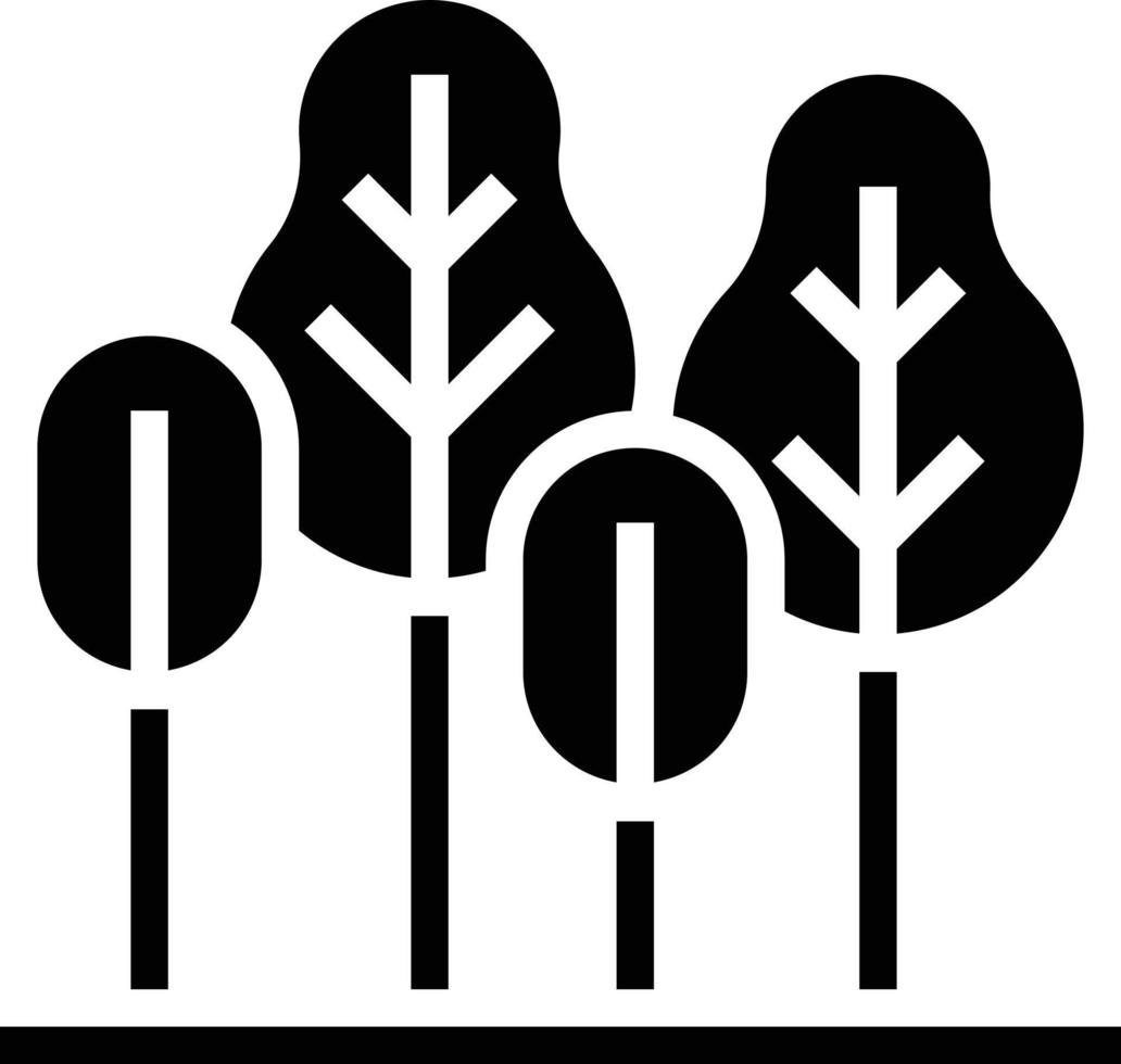 ecologia da floresta crescer planta árvore - ícone sólido vetor
