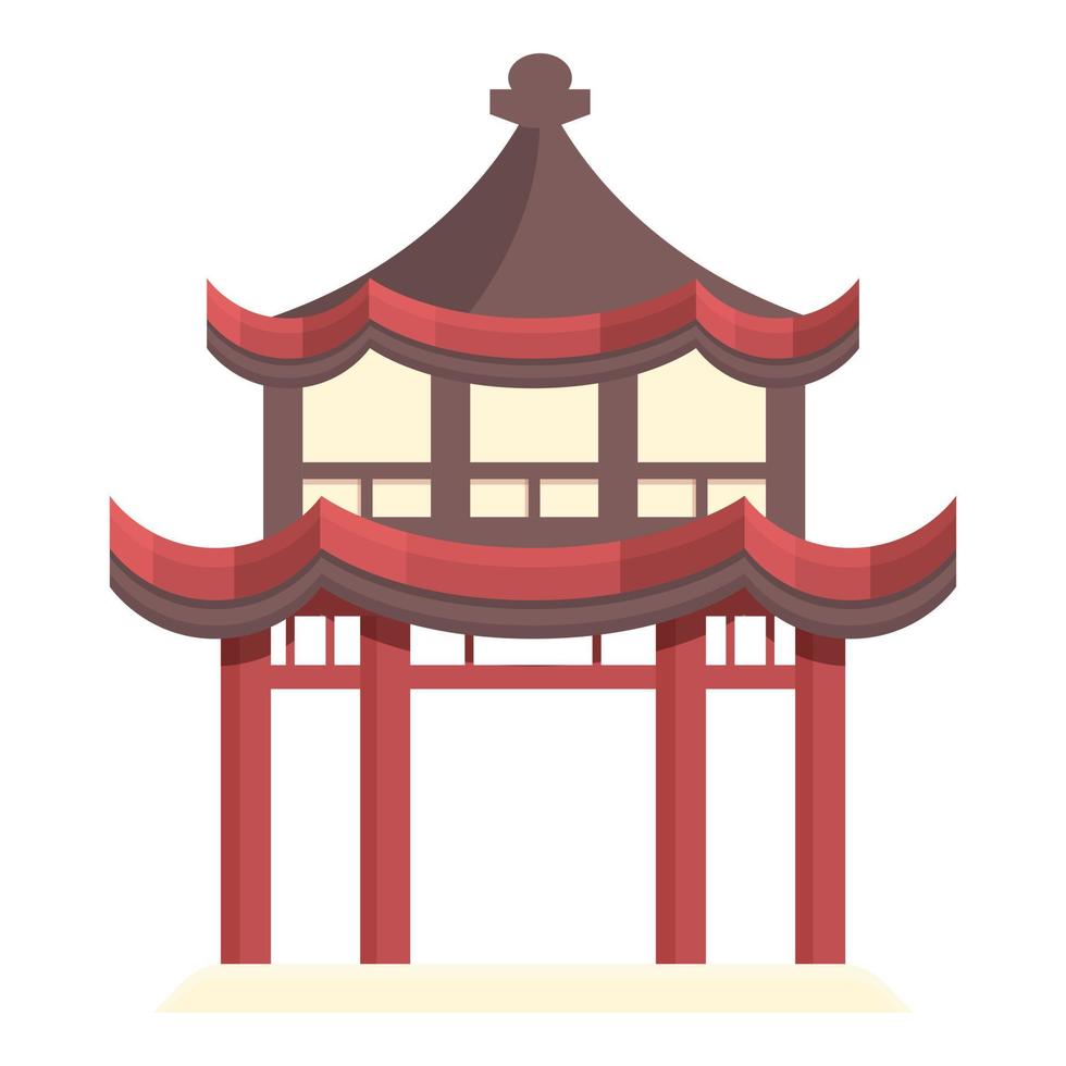 vetor de desenhos animados do ícone do pagode do santuário. prédio da china