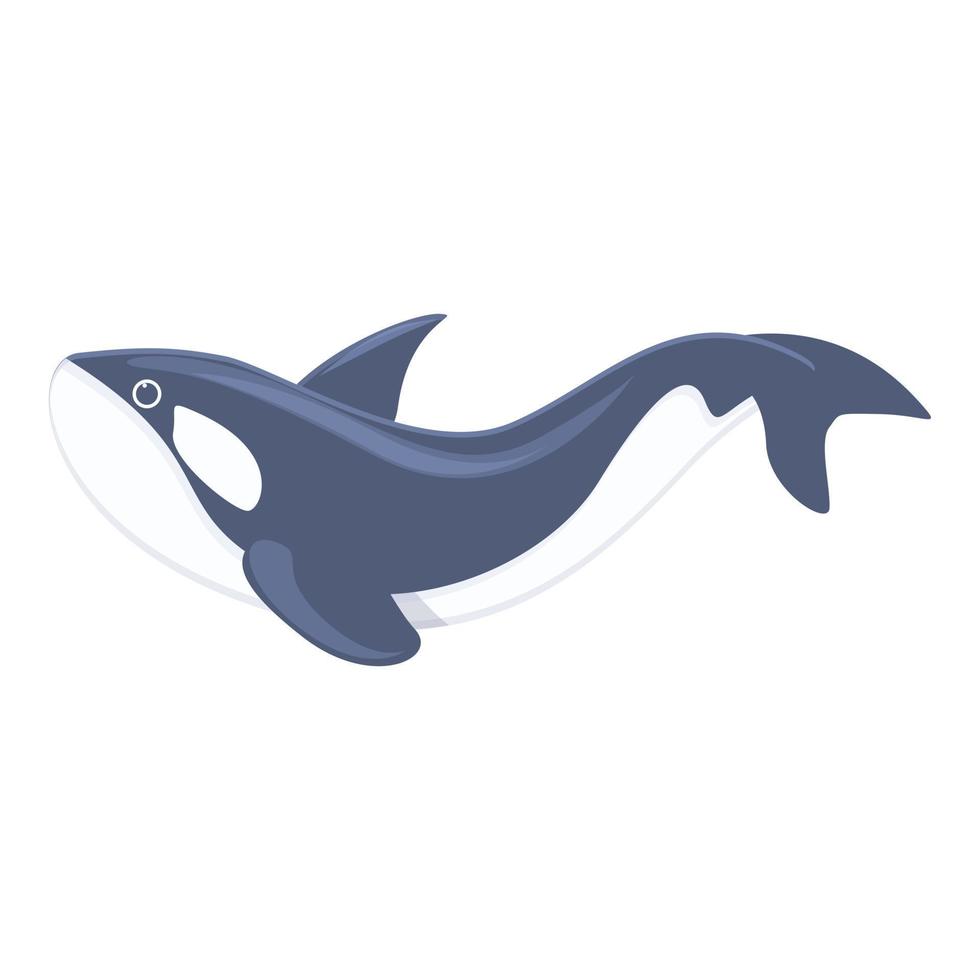 ícone da orca da baleia assassina, estilo cartoon vetor