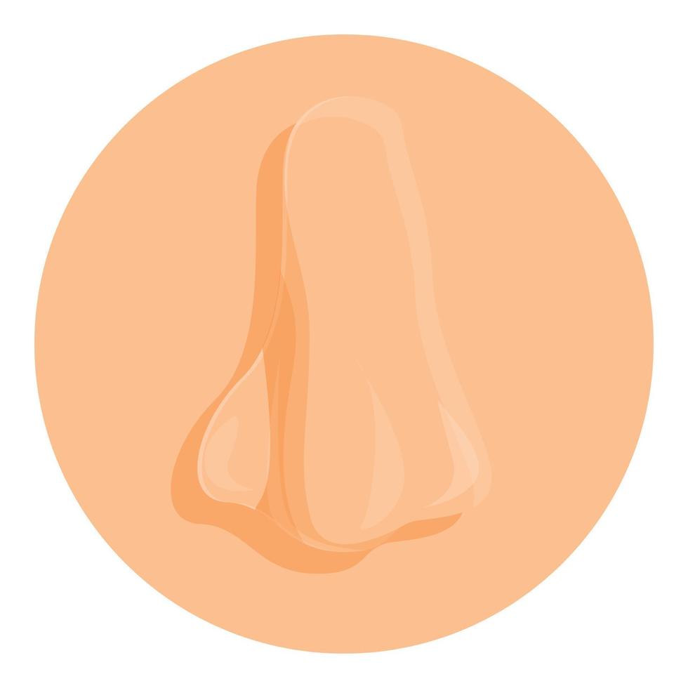 ícone do órgão nasal, estilo cartoon vetor