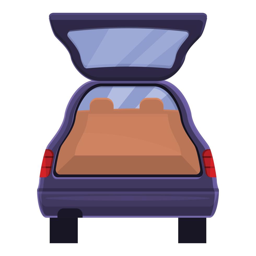 ícone do carro porta-malas automático, estilo cartoon vetor