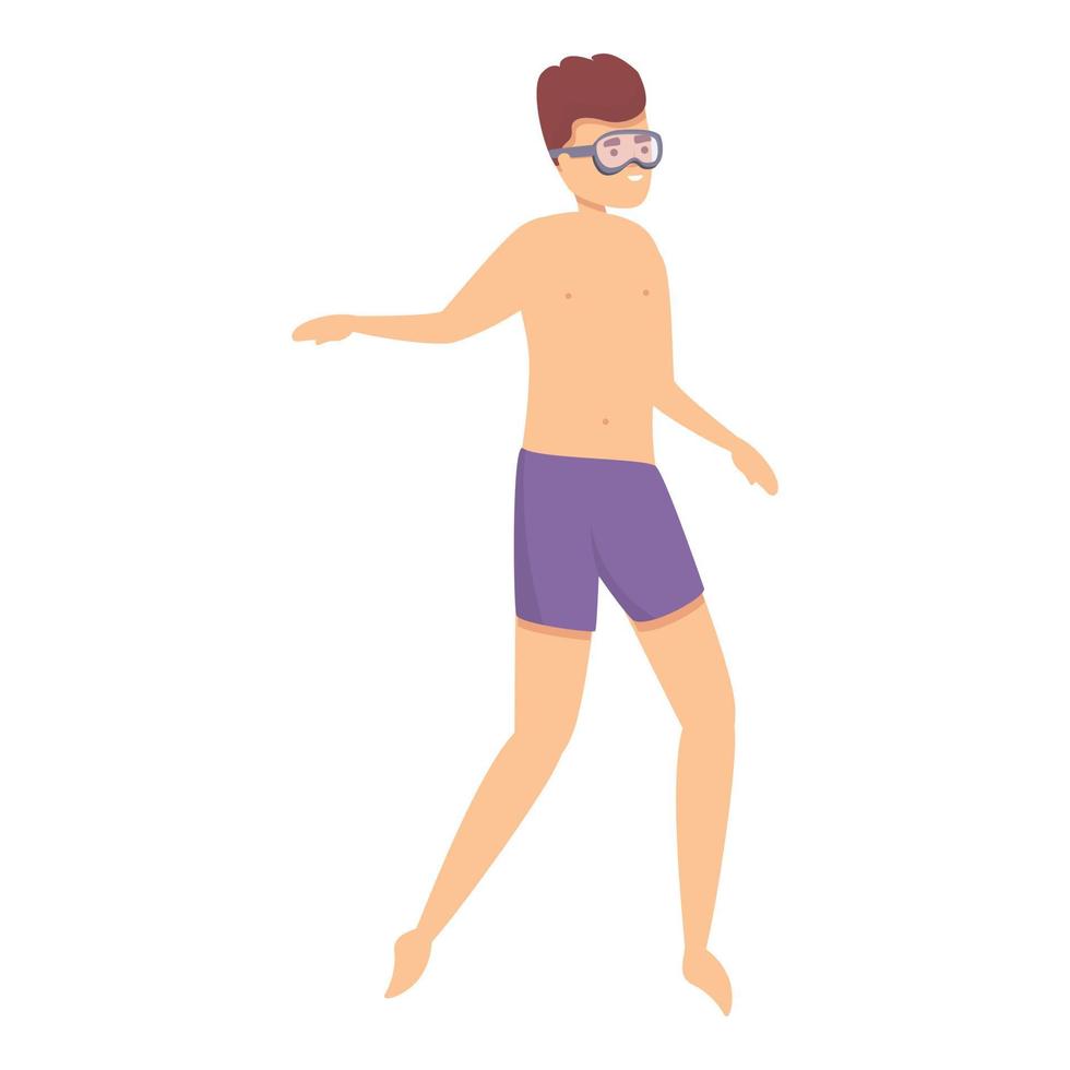 vetor de desenhos animados de ícone de nadador de esporte aquático. nadar na piscina