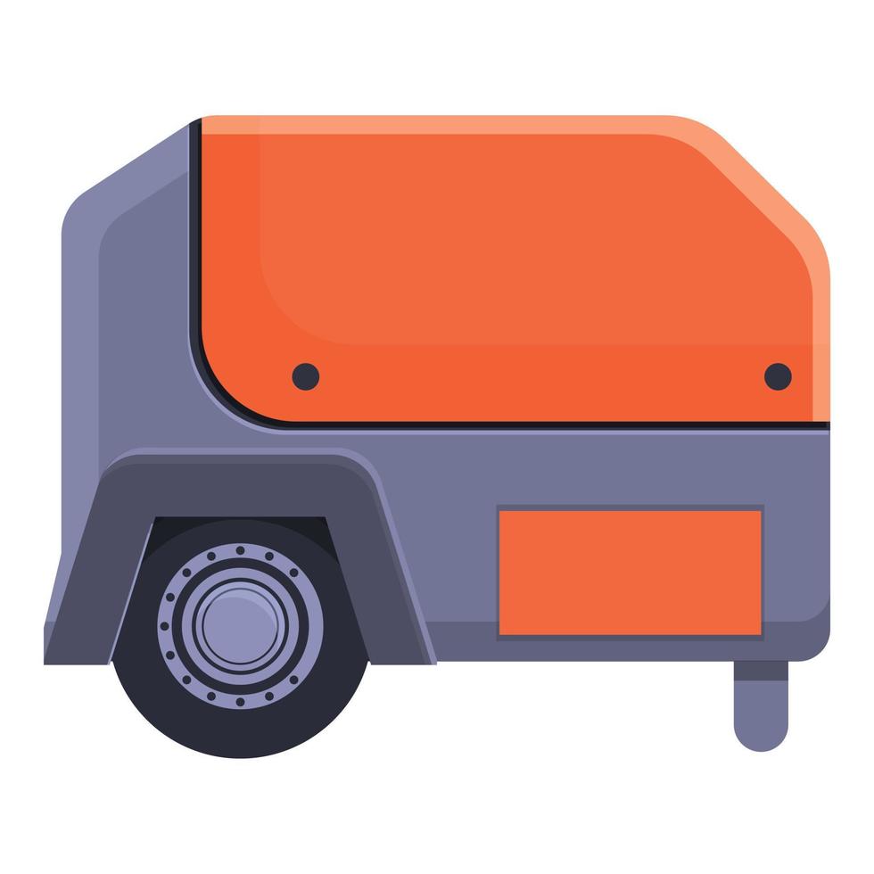 ícone do compressor de reboque, estilo cartoon vetor