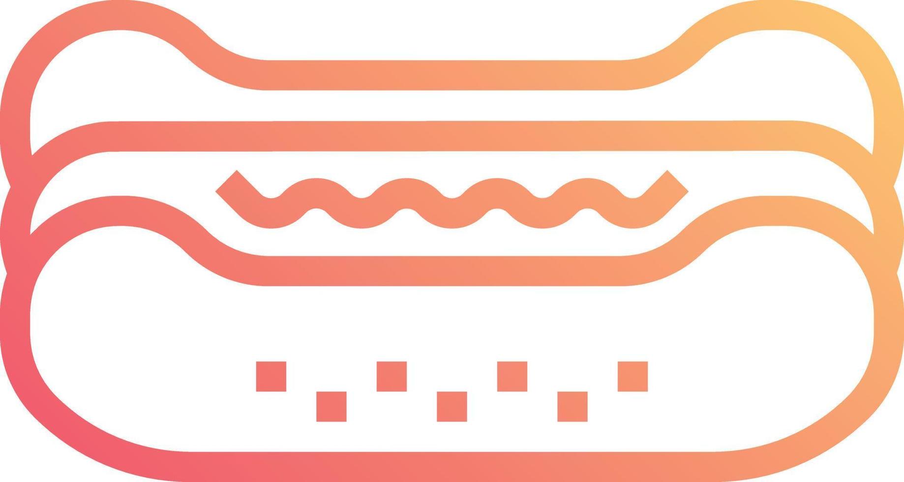 comida de cachorro-quente fastfood - ícone de gradiente vetor
