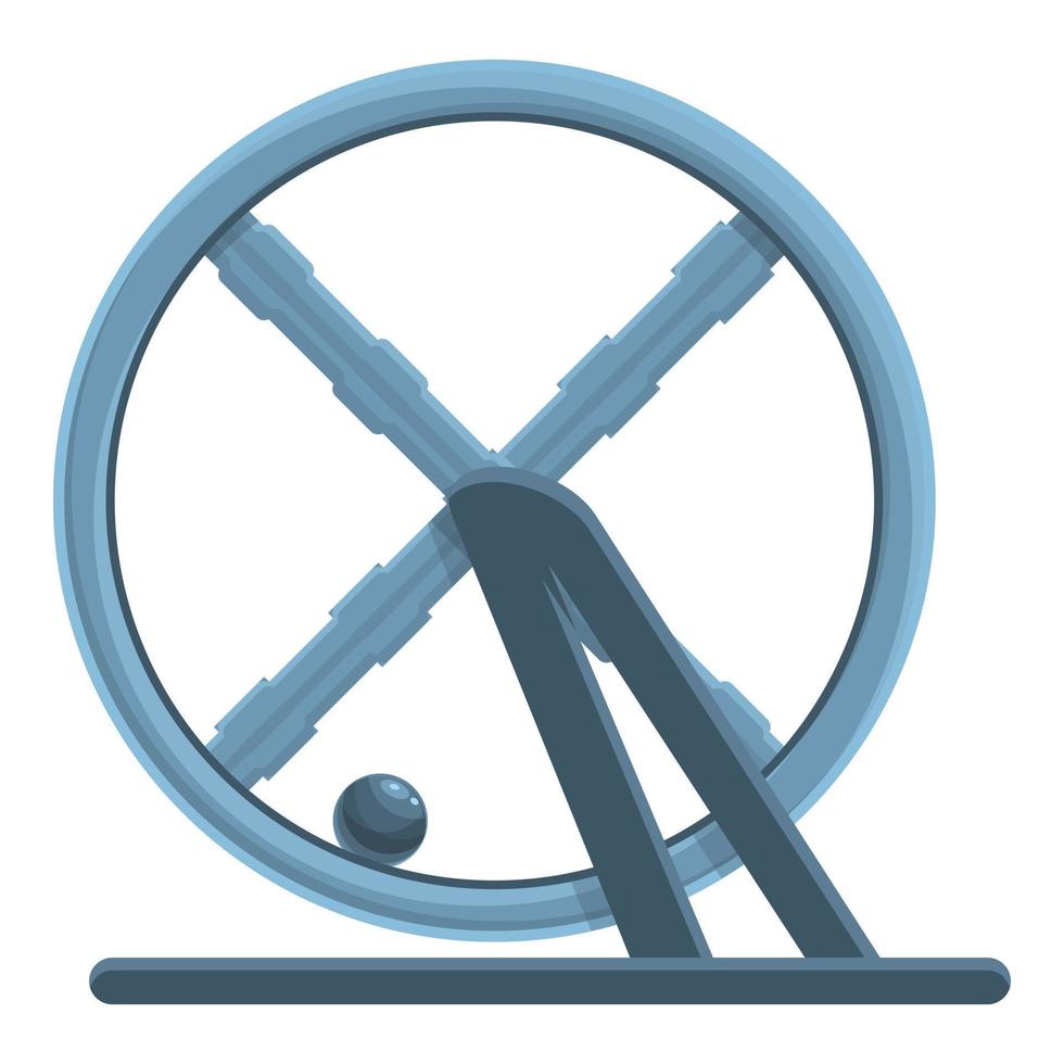 ícone de bola de roda de movimento perpétuo, estilo cartoon vetor