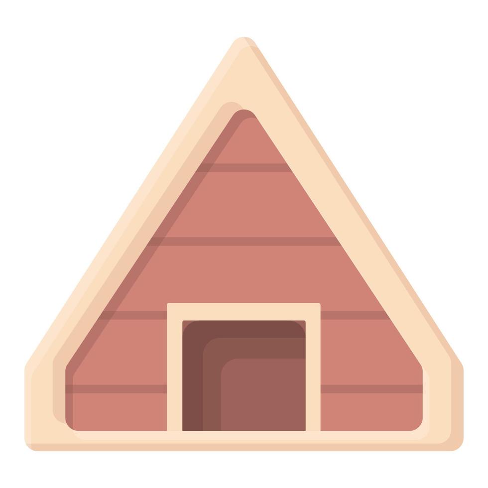 vetor de desenhos animados de ícone de casa de gato de madeira. brinquedo de estimação