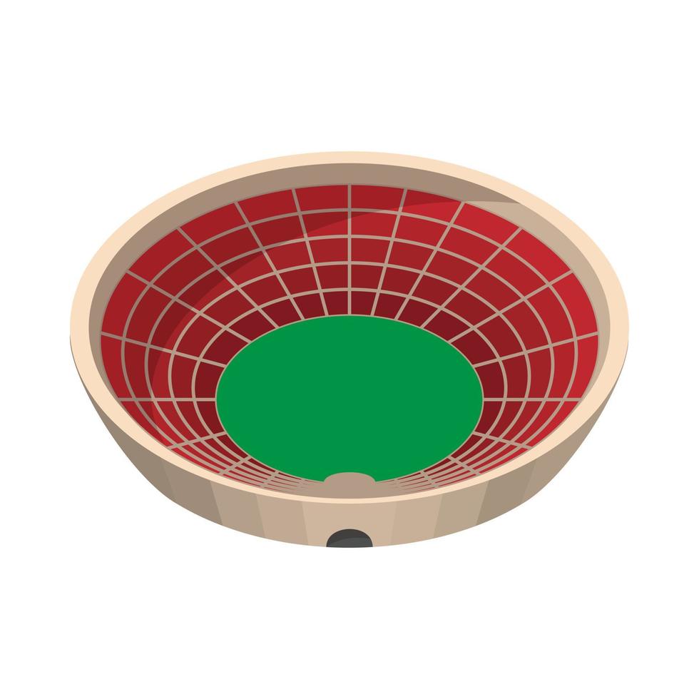 ícone redondo dos desenhos animados do estádio esportivo vetor