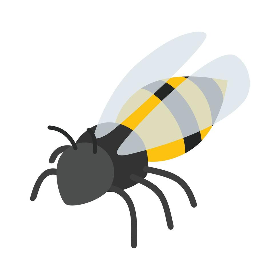 ícone 3d isométrico de abelha vetor