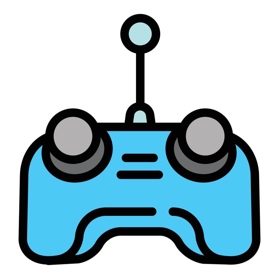 ícone de drone de controle remoto, estilo de estrutura de tópicos vetor