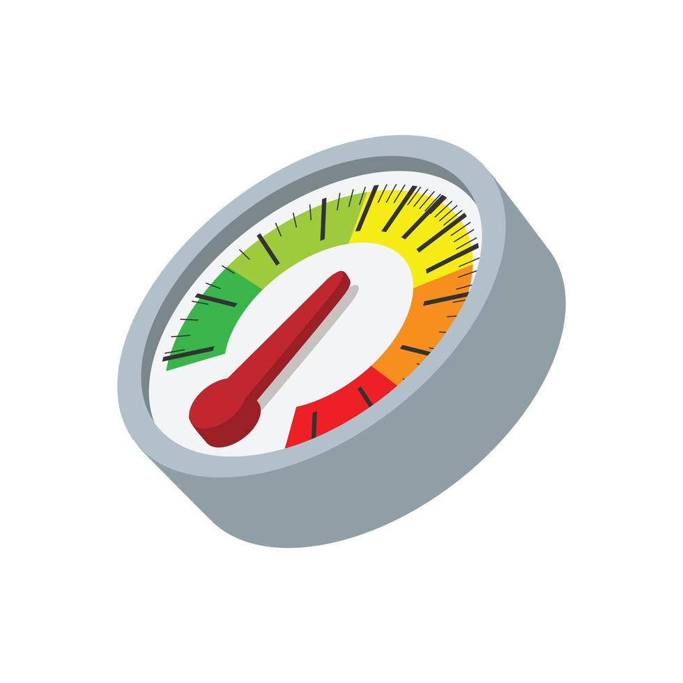 ícone dos desenhos animados do velocímetro vetor