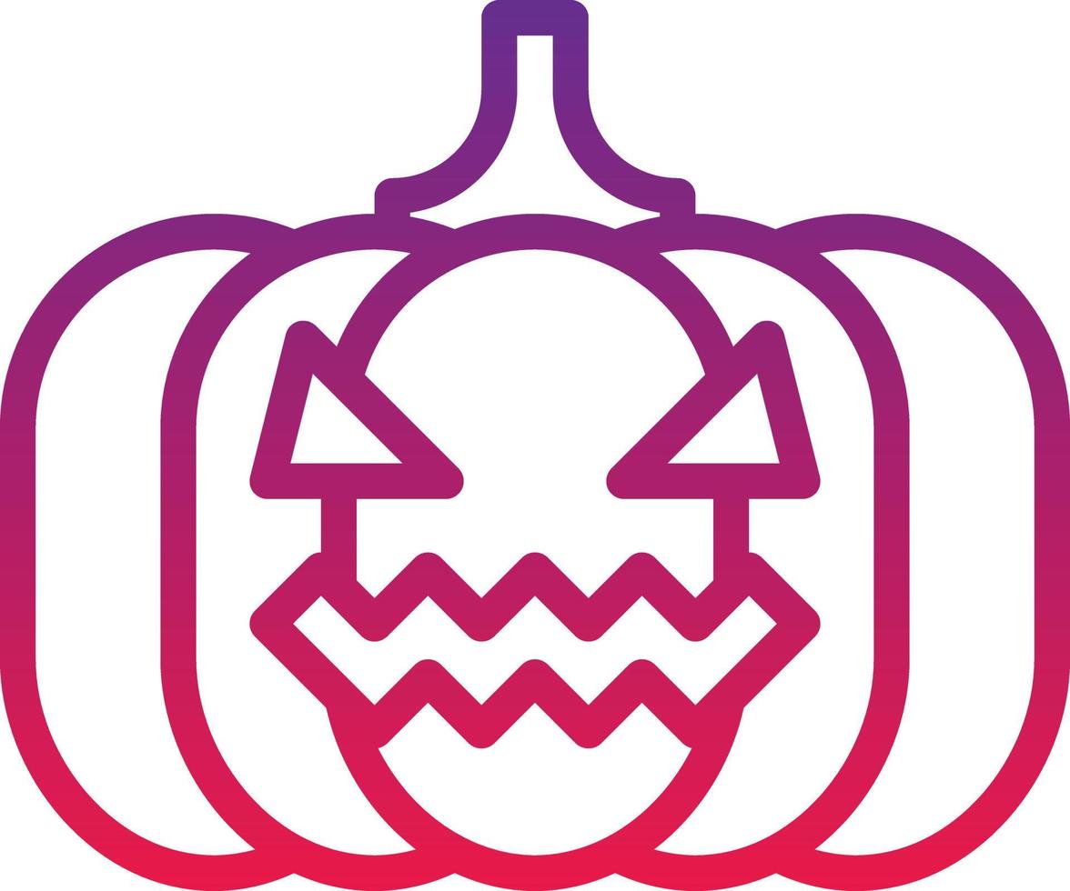 decoração de iluminação de cabeça de abóbora halloween - ícone de gradiente vetor