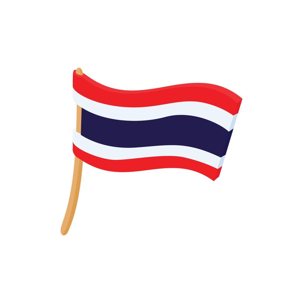 bandeira do ícone da tailândia, estilo cartoon vetor