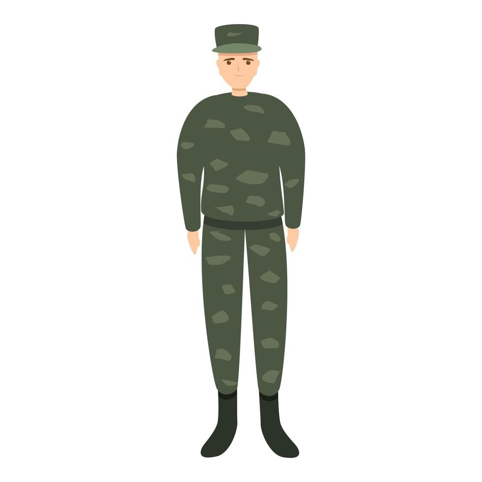 ícone uniforme militar do exército, estilo cartoon vetor